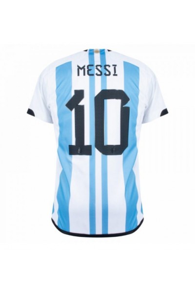 Argentiina Lionel Messi #10 Jalkapallovaatteet Kotipaita MM-kisat 2022 Lyhythihainen